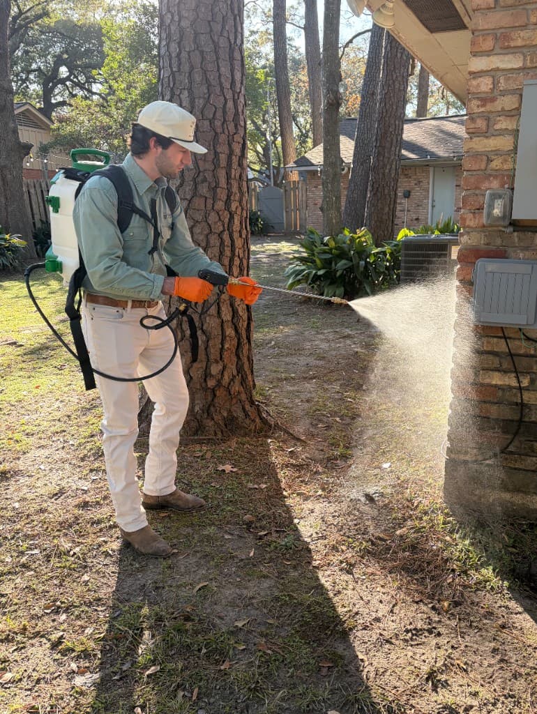 Solera technician treating a home foundation